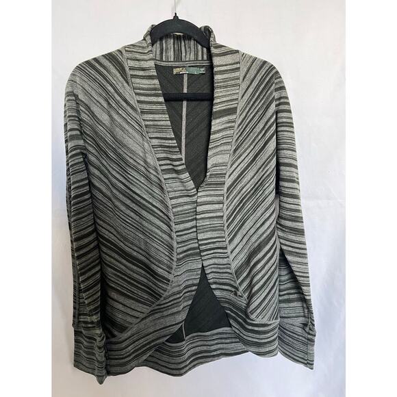 PrAna open front cardigan, Large, black and grey, lightweight - Picture 1 of 7